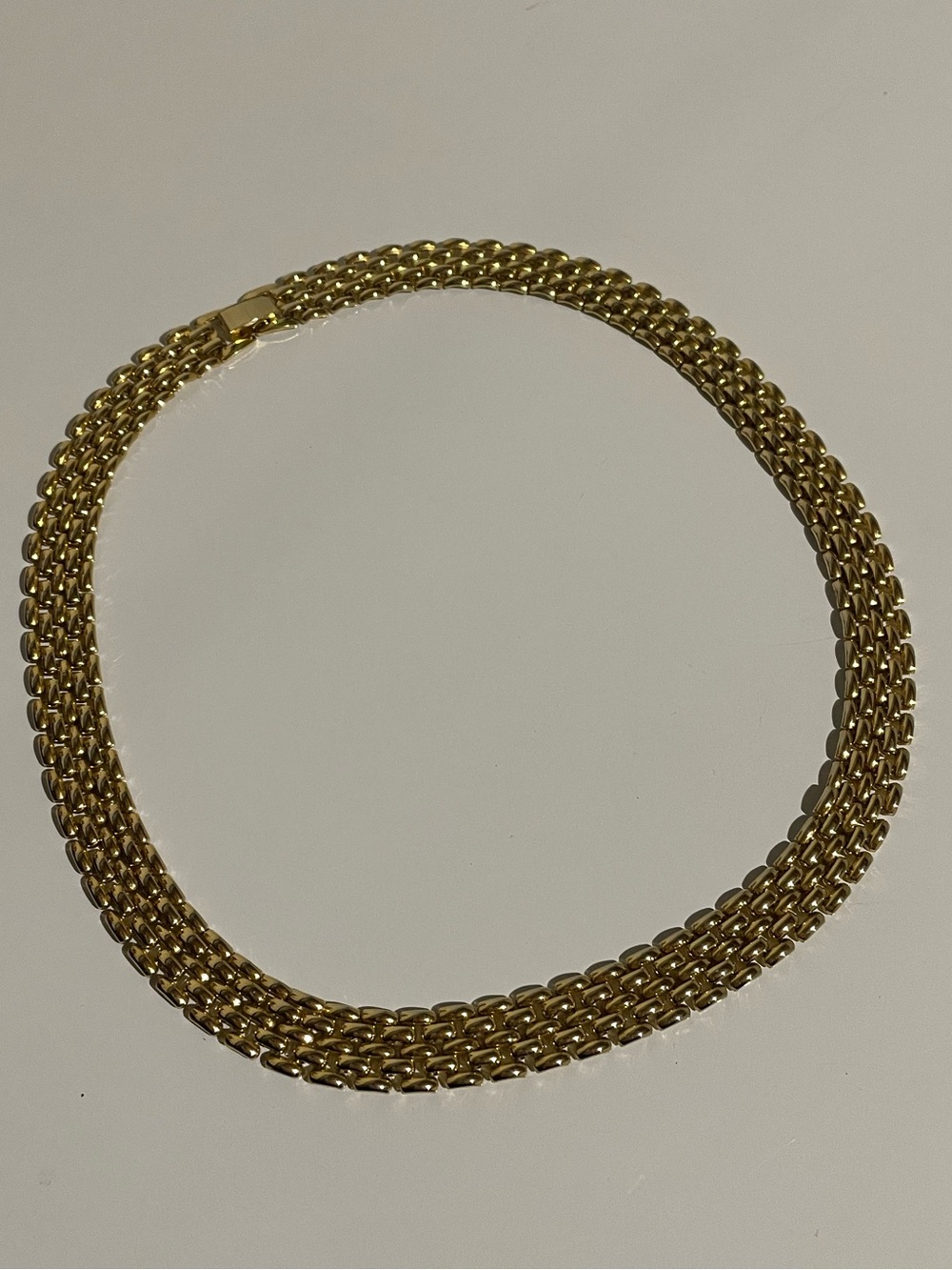 Gold Mesh Chain Necklace - Women's Jewelry